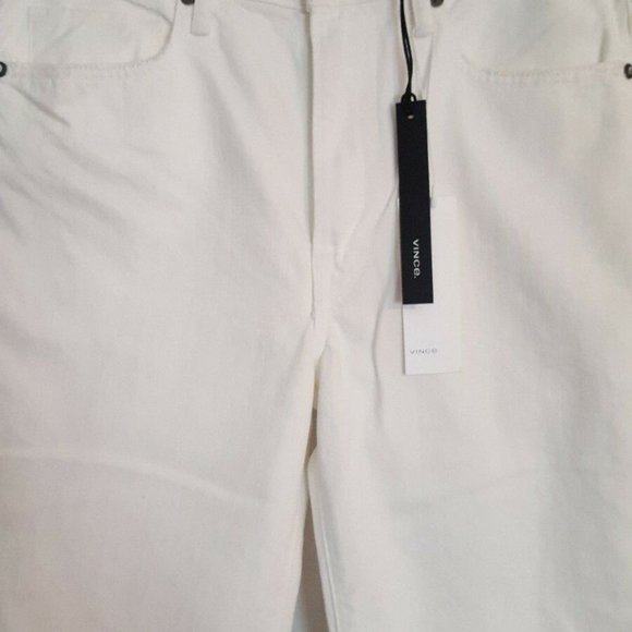 Vince Union Slouch Crop High Rise White Jeans - Picture 7 of 8